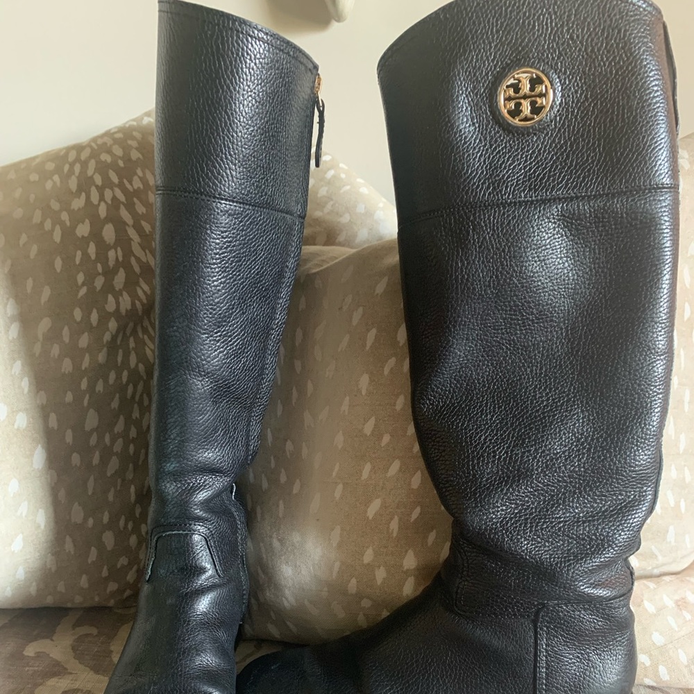 Tory Burch Black Riding Boot 7.5 - image 1